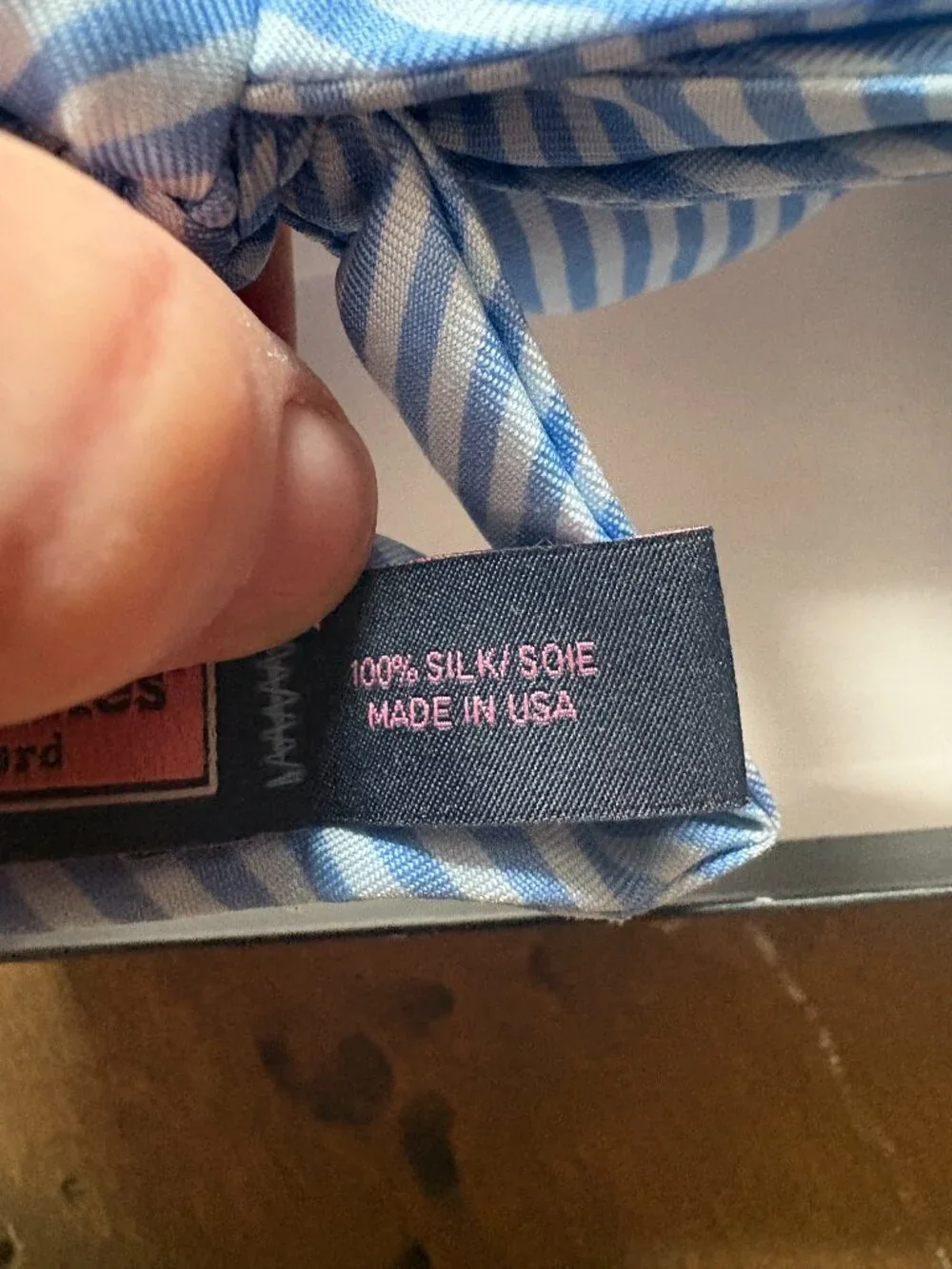 Vineyard Vines blue silk striped bow tie twee dapper preppy wedding occasion